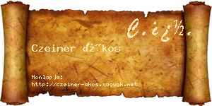 Czeiner Ákos névjegykártya